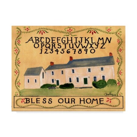 Trademark Fine Art Cheryl Bartley 'Bless Our Home Abc' Canvas Art, 18x24 ALI41082-C1824GG